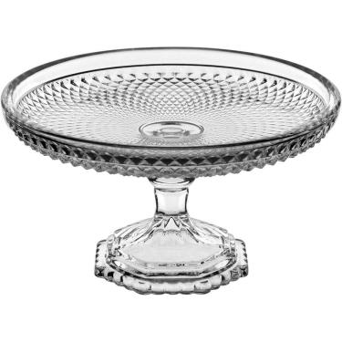 Imagem de Prato Bolo Boleira Redondo Home&co Com Pé Vidro 10x17x17cm Transparente