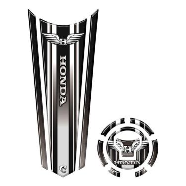 Imagem de Protetor Tanque E Bocal Gravatona Honda Asa Preto Acima 2018 Preto