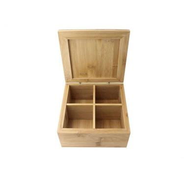 Imagem de Caixa Quadrada Em Bambu Com 4 Divisórias 26824 - Dynasty