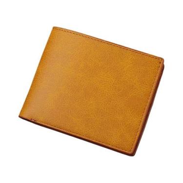 Imagem de Carteira Masculina Retrô De Negócios Curta Com Múltiplos Slots Para Ca