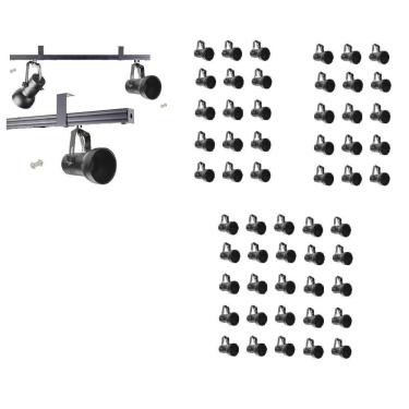 Imagem de Kit 55 Spot Trilho Perfilado Eletro calha Par20 Bulbo OL7