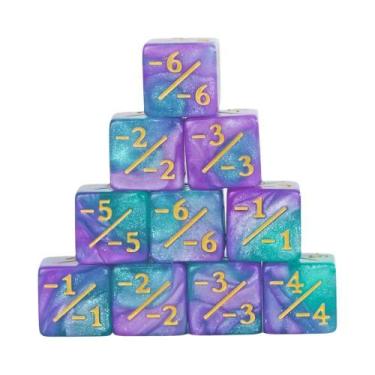 Imagem de 10 Peças De Dados D6, Fichas Para Jogos De Cartas, Acessórios Para Sal