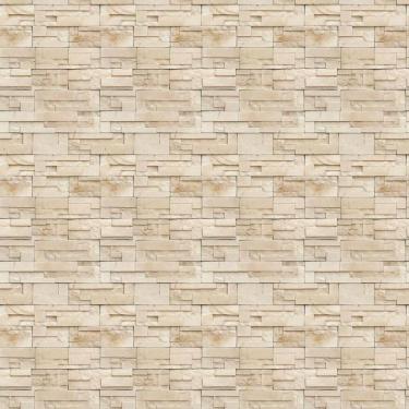 Imagem de Papel De Parede Pedra Tijolos Filete Retalhos Adesivo Sala