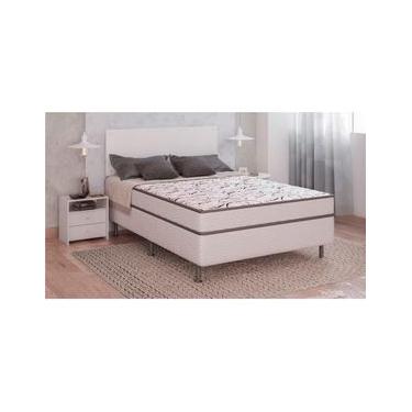 Imagem de Cama Box Conjugada Casal Ortobom Turin Ortopédico com Ortopillow 55x138x188cm - Branco/Cinza