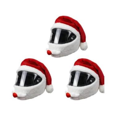 Imagem de Capa De Capacete De Motocicleta Do Papai Noel, Decoração De Natal, Pre