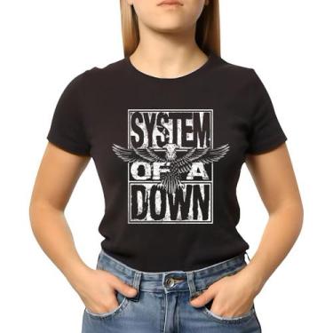 Imagem de Baby Look Feminina Banda System Of A Down Aguia - NoBrand, Preto, G