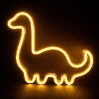 Imagem de Led Neon Decorativa Dinossauro Minimalista Quarto Infantil - - Comerci