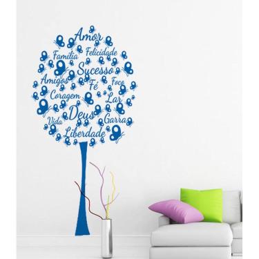 Imagem de Adesivo Decorativo De Parede Arvore Frases Felicitações