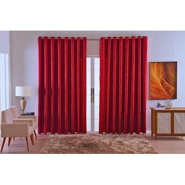 Imagem de Cortina Sala Quarto Decoraçao Jacquard Tecido Luxo 4,00X2,50 - Bf Conf