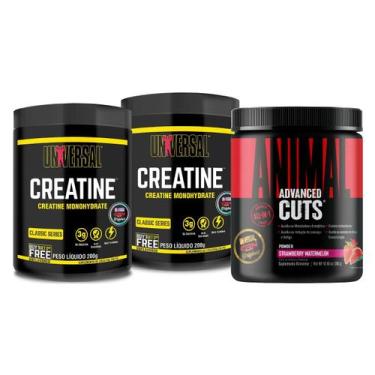 Imagem de Kit Animal Cuts Powder300+ Creatine Monohydrate400 Universal - Univers
