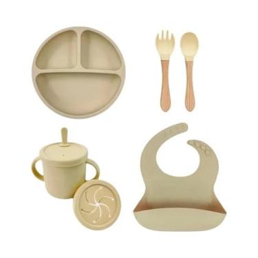 Imagem de Conjunto De Utensílios Para Bebês: Tigela De Alimentação Com Sucção, C