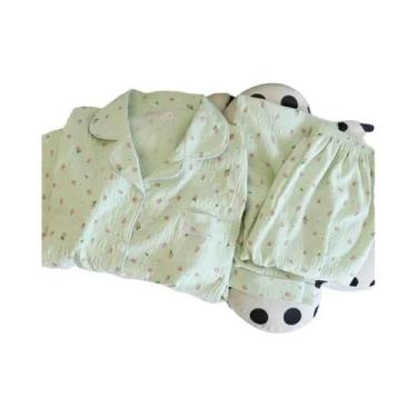 Imagem de Conjunto De Pijamas Com Estampa De Cerejas Para Mulheres, Moda Coreana