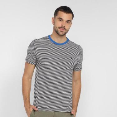 Imagem de Camiseta Reserva Listradinho Color Masculina, Azul royal, GG