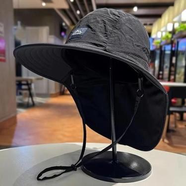 Imagem de Chapéu de Sol Preto em Fibra de Carbono - Durável para Caminhada, Camp