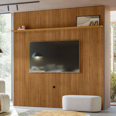Imagem de Painel Ripado Piso-Teto 238cm x 244,5cm para TV até 75 Polegadas New Guaporé Madetec