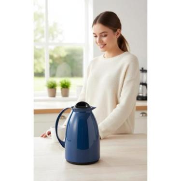 Imagem de Garrafa Térmica 650ml Azul: Café, Chá, Leite Quente - Congratulations 