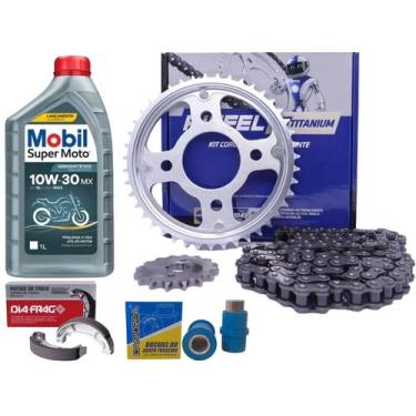 Imagem de Kit Bucha Balança, Relação, Patim, Oleo  Fan 160/ Titan 160 - RIFFEL