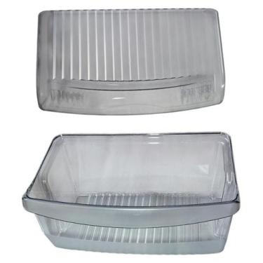 Imagem de Kit Gaveta Legumes + Tampa Geladeira Consul Cra30 Cra28