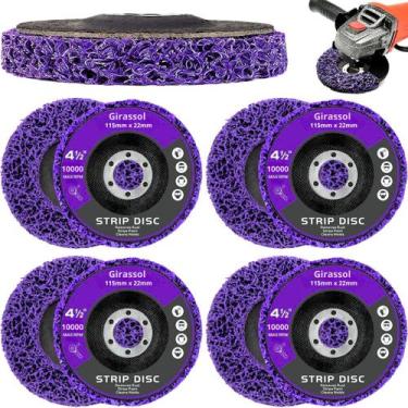Imagem de 4 x Discos Flap Strip 115mm x 22mm 4.1/2" Polidor Removedor Tinta Fund