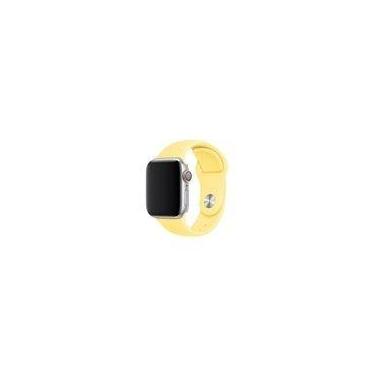 Imagem de Pulseira Silicone para Appl e Watch 44mm e 42mm - Amarelo - Tamanho m/