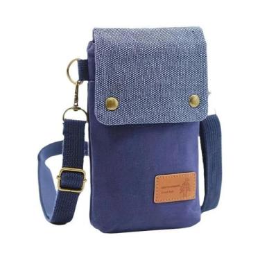 Imagem de Bolsa Transversal Feminina De Lona De Cor Sólida Com 3 Camadas Para Ce