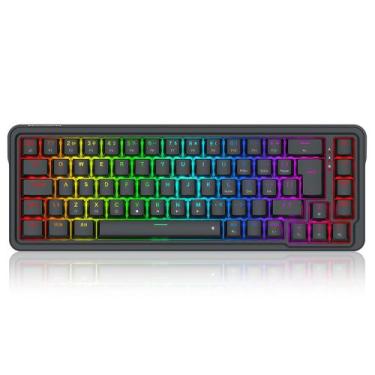 Imagem de Teclado mecanico gamer nova rgb dragon chant linear k709-rgb preto - R