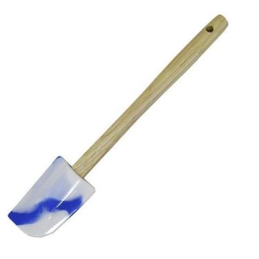 Imagem de Espátula Pão Duro de Silicone Mármore Cabo Madeira 30 cm Linha Confeit