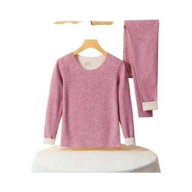 Imagem de Conjunto De Roupa Térmica Feminina De Cashmere E Seda, Sem Marcas, Par