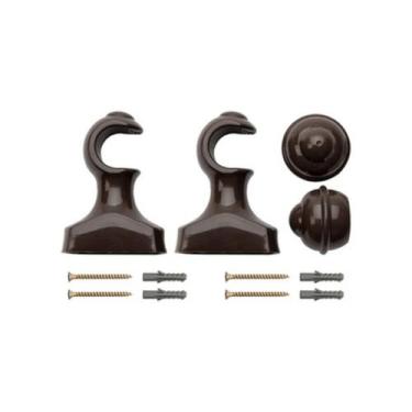 Imagem de Suporte para varão de curtina 19mm - Metal arts, embuia
