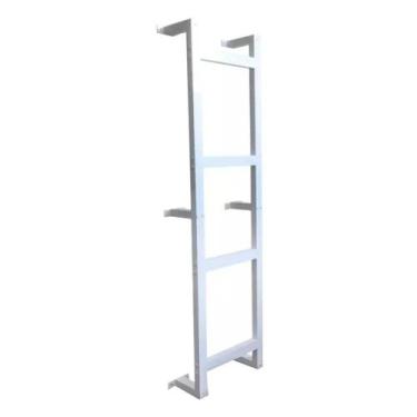 Imagem de Escada Marinheiro em Alumínio 120 cm x 40 cm com 4 Degraus Kazan Branc