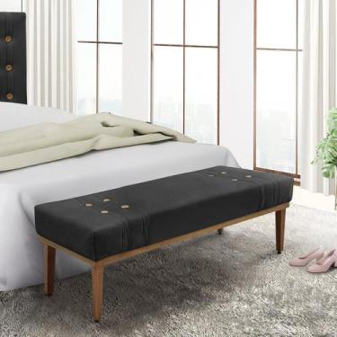 Imagem de Calçadeira Recamier King Gênova Preto - Spezzia Decor