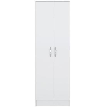 Imagem de Sapateira Armário Multiuso Alto Gold 2 Portas 6 Prateleiras 61CM MDF-MDP Branco Demóbile