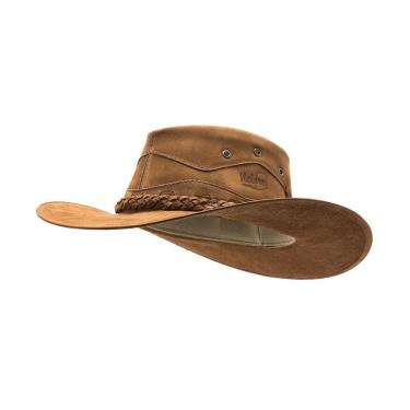 Imagem de Chapéu Masculino de Couro Cowboy Confortável- Terracota-Unissex