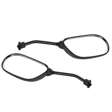 Imagem de Espelho retrovisor, espelhos do guidão da motocicleta carcaça ABS universal haste de aço ajustável com rosca direita de 8 mm para bicicleta elétrica