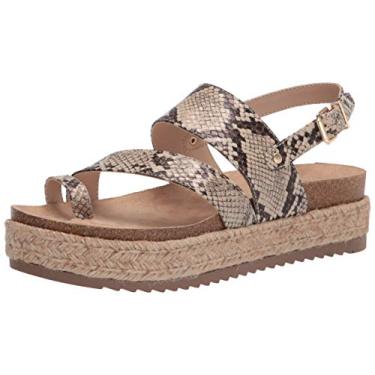 Imagem de Bella Vita Sandália plataforma feminina Made in Italy, Cobra castanho-acinzent, 9.5 Wide