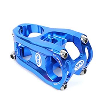 Imagem de Haste CNC ultraleve para bicicleta de montanha haste oca de guidão de liga de alumínio de alta resistência 31,8 x 50 mm haste para bicicleta MTB/estrada (azul)