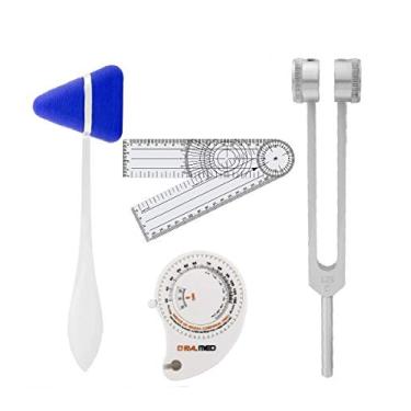 Imagem de Kit Fisioterapia Martelo Goniometro Diapasão Trena (TAYLOR-AZUL)