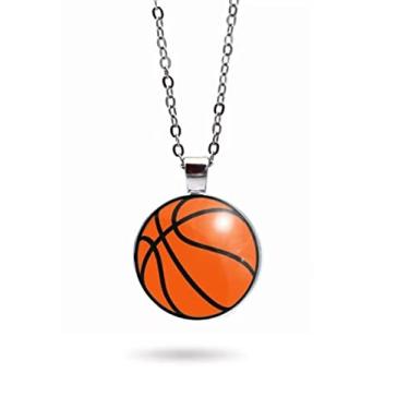 Imagem de Colar Basquete Bola de Basketball Unissex