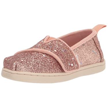 Imagem de TOMS Mocassim infantil unissex Alpargata, Glitter cósmico, ouro rosa, 6 Little Kid