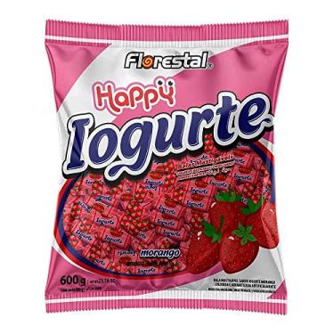 Imagem de Bala Mastigável Iogurte Morango - 600g