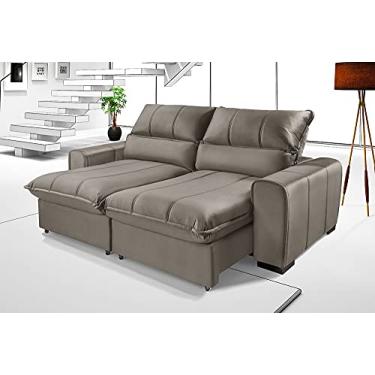 Imagem de Sofá Dubai Retrátil Reclinável Com Molas Ensacadas 2,05m (Bege)