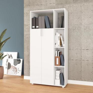 Imagem de Estante 2 Portas Branco Mdp 15mm 186,3x90x38cm BRV Móveis