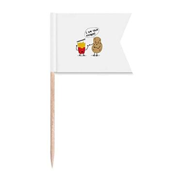 Imagem de Father Batata Chips Origin Palito Bandeiras Marcação de Rotulagem para Bolo Festa Prato de Queijo