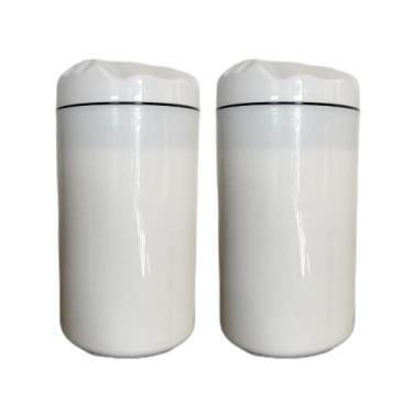 Imagem de Kit com 02 Porta Garrafa Térmico Camisinha de Cerveja 600 ML Qualidade Premium (Branco)