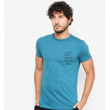 Imagem de Camiseta Acostamento Estampada Lines Azul