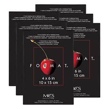 Imagem de MCS Porta-retratos formatados, molduras de parede para galeria, preto, 10 x 15 cm, pacote com 6