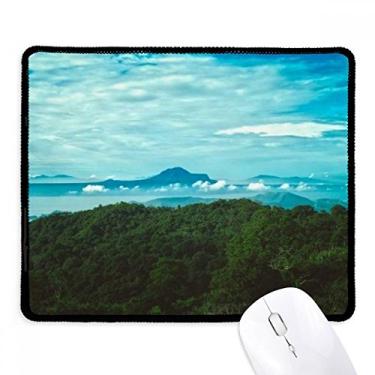 Imagem de Mousepad Blue Sky Green Forestry Science Nature Scenery Tapete de borracha para jogos