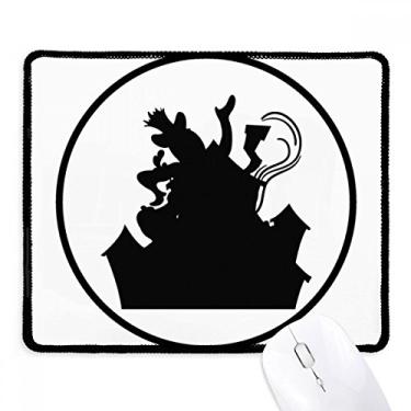 Imagem de Mousepad Clown Castle Parque de diversões com contorno preto borda costurada Tapete de borracha para jogos