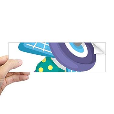 Imagem de DIYthinker Adesivo de para-choque retangular Universo Alienígena Monstro Satélite Notebook Janela Decalque