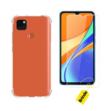 Imagem de Capa Capinha Celular Anti Impacto Compatível Xiaomi Redmi 9C + Película Vidro